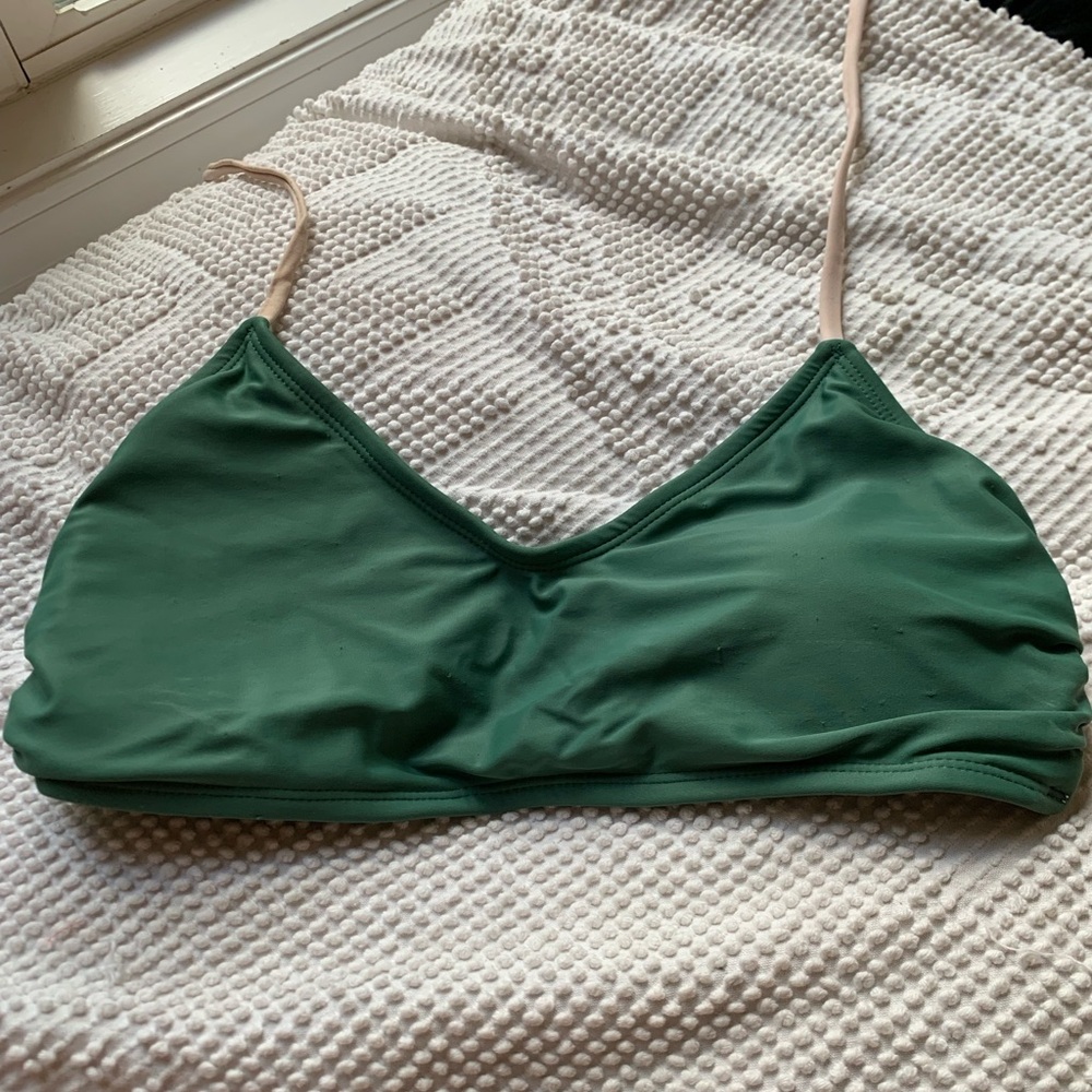 Xhilaration Green Triangle Bikini Top Swimwear